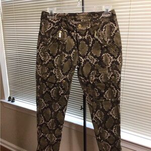 Womens Michael Kors Snake Print Pants Size 0
